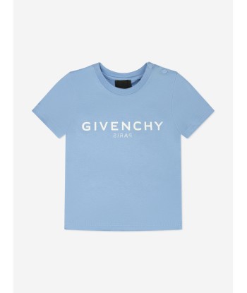 Givenchy Baby Boys Logo Print T-Shirt in Blue solde