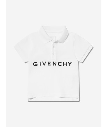 Givenchy Baby Boys Logo Print Polo Shirt in White Découvrez la collection