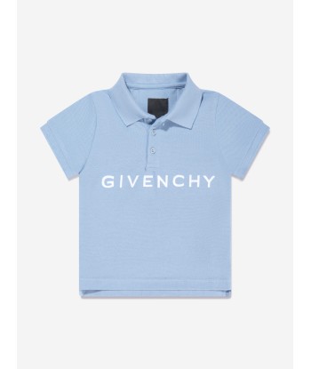 Givenchy Baby Boys Logo Print Polo Shirt in Blue votre