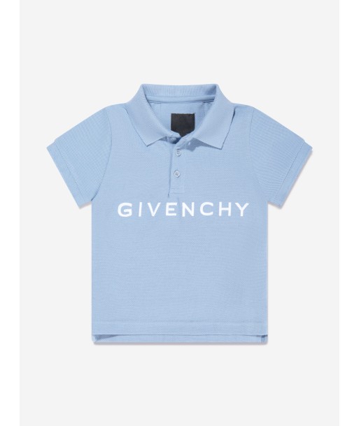 Givenchy Baby Boys Logo Print Polo Shirt in Blue votre