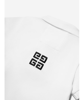 Givenchy Baby Boys Logo Print Polo Shirt in White Découvrez la collection