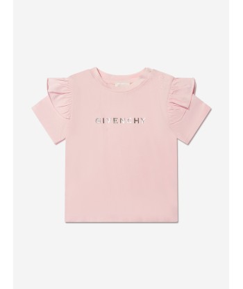 Givenchy Baby Girls Ruffle T-Shirt in Pink en linge