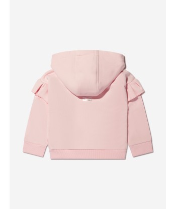 Givenchy Baby Girls Ruffle Zip Up Hoodie in Pink rembourrage situé sous