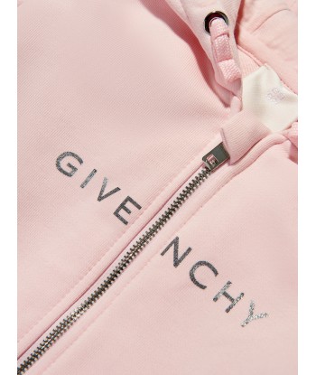 Givenchy Baby Girls Ruffle Zip Up Hoodie in Pink rembourrage situé sous