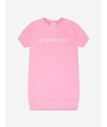 Givenchy Girls Short Sleeve Fleece Dress in Pink d'Europe débarque