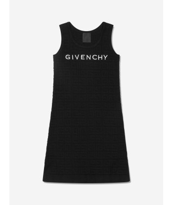 Givenchy Girls Knitted Sleeveless Logo Dress in Black la livraison gratuite