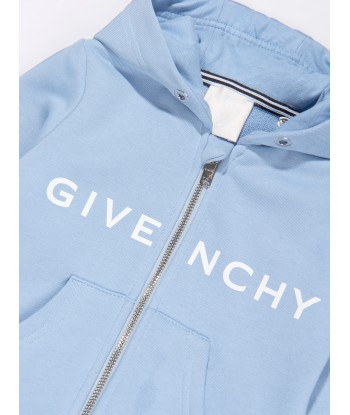 Givenchy Baby Boys Logo Zip Up Hoodie in Blue outlet