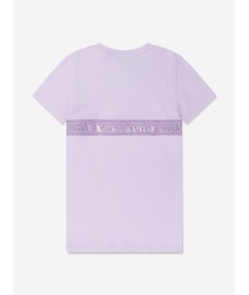 Givenchy Girls Lace Band Logo Dress in Lilac de France