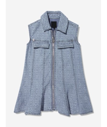 Givenchy Girls 4G Logo Denim Dress in Blue de la marque