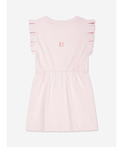 Givenchy Girls Logo Print Jersey Dress in Pink pas cher 