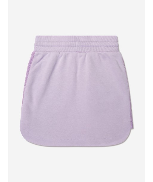 Givenchy Girls Logo Band Fleece Skirt in Lilac Pour