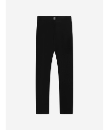 Givenchy Girls Organic Cotton Logo Leggings in Black est présent 