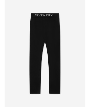 Givenchy Girls Organic Cotton Logo Leggings in Black est présent 