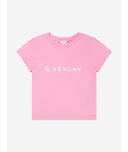 Givenchy Girls Logo Print T-Shirt in Pink des créatures d'habitude