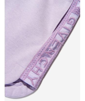 Givenchy Girls Logo Band Fleece Skirt in Lilac Pour