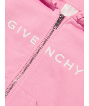 Givenchy Girls Logo Print Zip Up Hoodie in Pink Profitez des Offres !