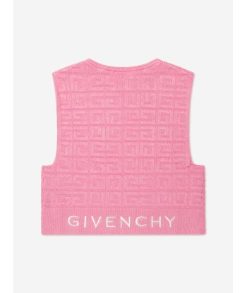 Givenchy Girls 4G Logo Sleeveless Knitted Jumper in Pink online