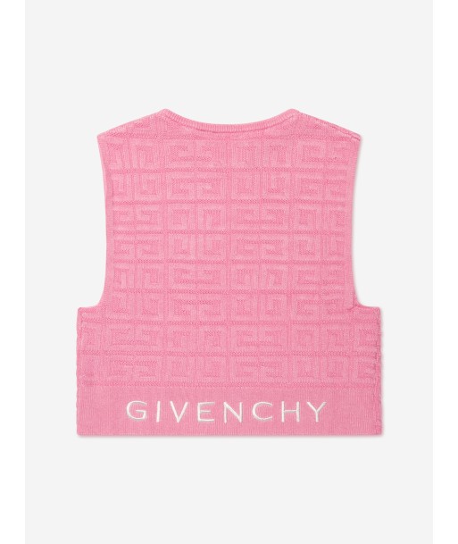 Givenchy Girls 4G Logo Sleeveless Knitted Jumper in Pink online