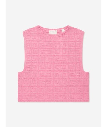 Givenchy Girls 4G Logo Sleeveless Knitted Jumper in Pink online