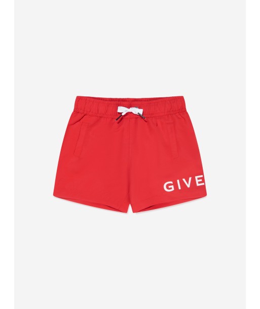 Givenchy Boys Logo Print Swim Shorts in Red En savoir plus