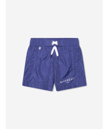 Givenchy Boys 4G Logo Swim Shorts in Blue acheter