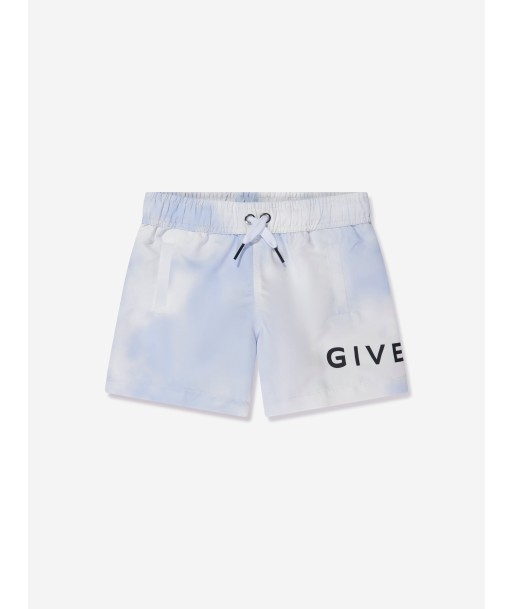 Givenchy Boys Cloud Print Swim Shorts in White destockage