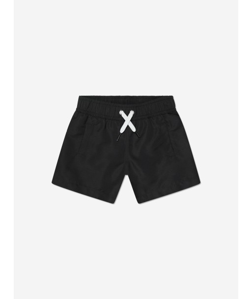 Givenchy Boys Paint Effect Logo Swim Shorts in Black rembourrage situé sous