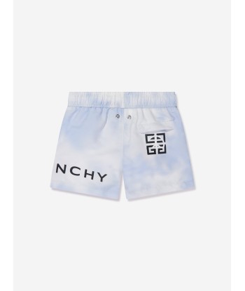 Givenchy Boys Cloud Print Swim Shorts in White destockage