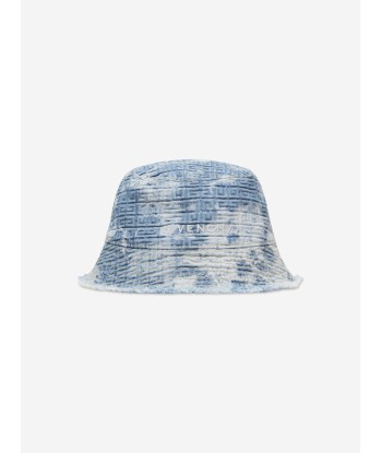 Givenchy Boys 4G Cloud Wash Denim Bucket Hat in Blue Véritable concentré