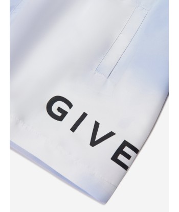 Givenchy Boys Cloud Print Swim Shorts in White destockage