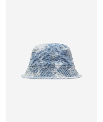 Givenchy Boys 4G Cloud Wash Denim Bucket Hat in Blue Véritable concentré