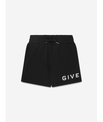 Givenchy Boys Logo Print Shorts in Black de votre