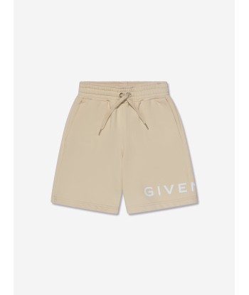 Givenchy Boys Logo Print Shorts in Cream 2024