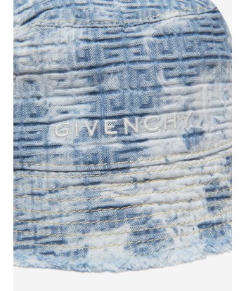 Givenchy Boys 4G Cloud Wash Denim Bucket Hat in Blue Véritable concentré