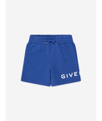 Givenchy Boys Logo Print Shorts in Blue pas cher chine