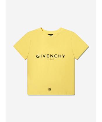 Givenchy Boys Logo Print T-Shirt in Yellow sur le site 