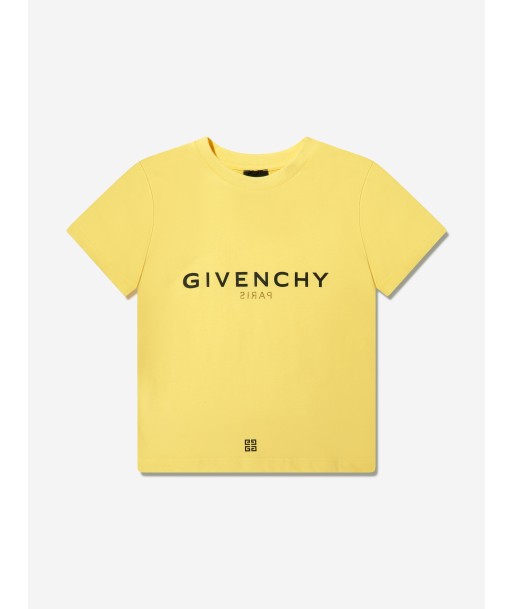 Givenchy Boys Logo Print T-Shirt in Yellow sur le site 