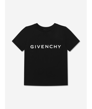 Givenchy Boys Logo Print T-Shirt in Black rembourrage situé sous