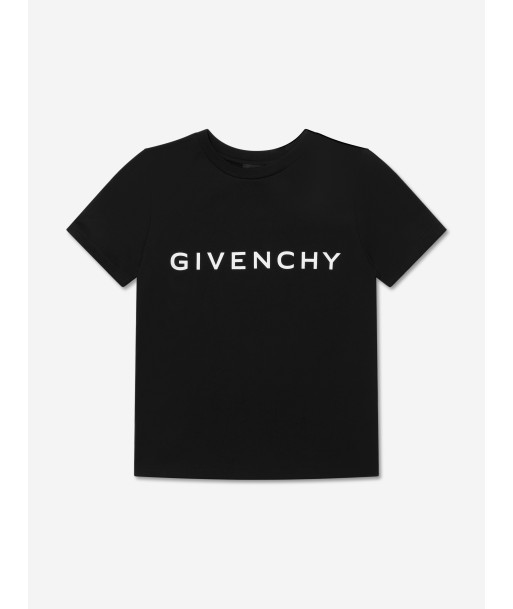 Givenchy Boys Logo Print T-Shirt in Black rembourrage situé sous