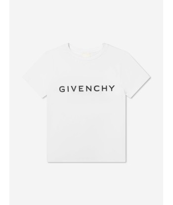 Givenchy Boys Logo Print T-Shirt in White Faites des économies