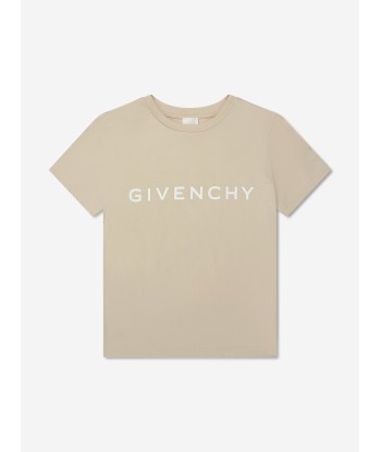 Givenchy Boys Logo Print T-Shirt in Cream ou a consommer sur place