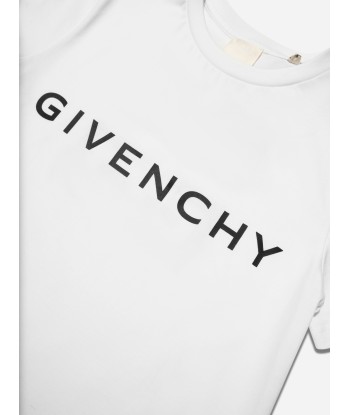 Givenchy Boys Logo Print T-Shirt in White Faites des économies