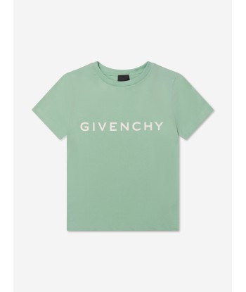 Givenchy Boys Logo Print T-Shirt in Green 50% de réduction en Octobre 2024