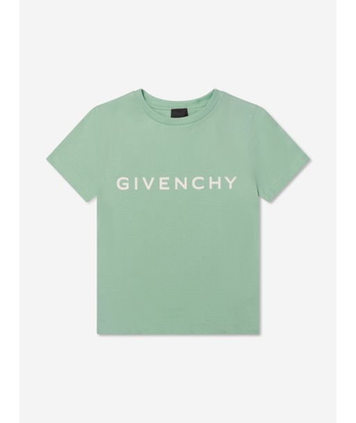 Givenchy Boys Logo Print T-Shirt in Green 50% de réduction en Octobre 2024