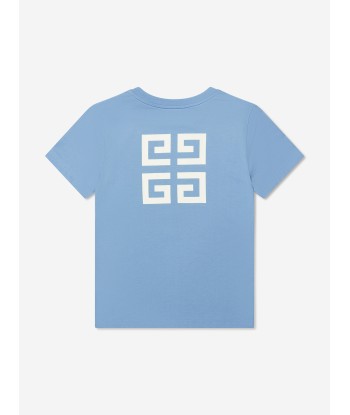 Givenchy Boys Logo Print T-Shirt in Blue votre