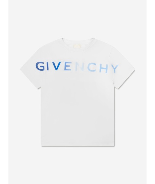 Givenchy Boys Logo Print T-Shirt in White Comment ça marche