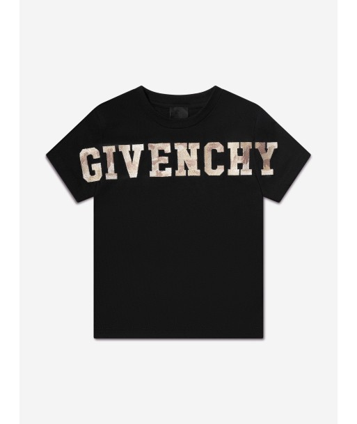 Givenchy Boys Camouflage Logo T-Shirt in Black Le MVP de beaucoup