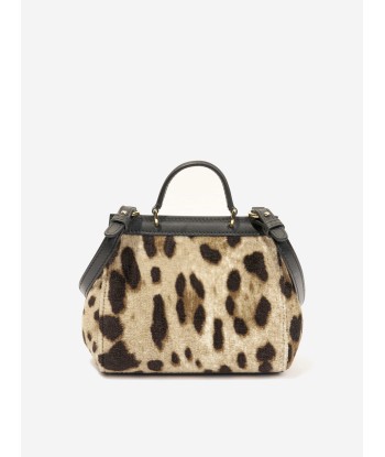 Dolce & Gabbana Girls Leopard Print Handbag in Beige pas cher 