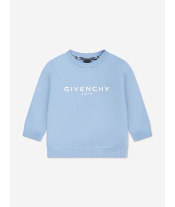 Givenchy Boys Logo Print Sweatshirt in Blue Le MVP de beaucoup