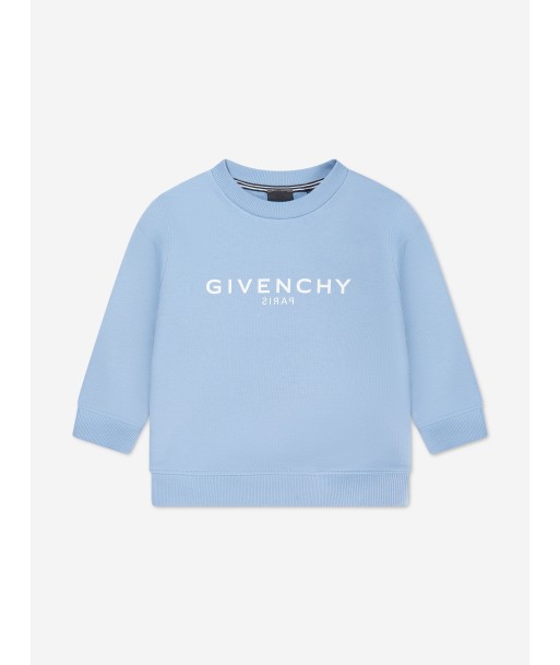 Givenchy Boys Logo Print Sweatshirt in Blue Le MVP de beaucoup